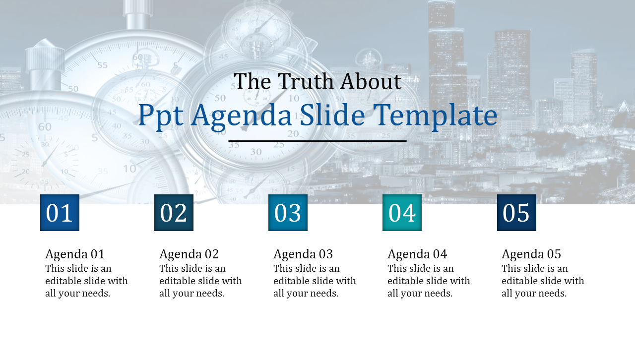 Free - Best PPT Agenda Slide Presentations Template